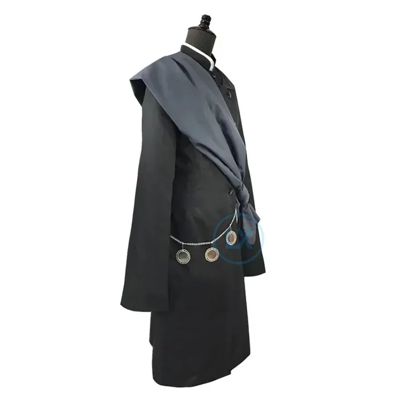 

CyAnime Black Butler Kuroshitsuji Undertaker Cosplay Costume Halloween Party Costumes Custom Made Full Set Hat Chain Hot Sale