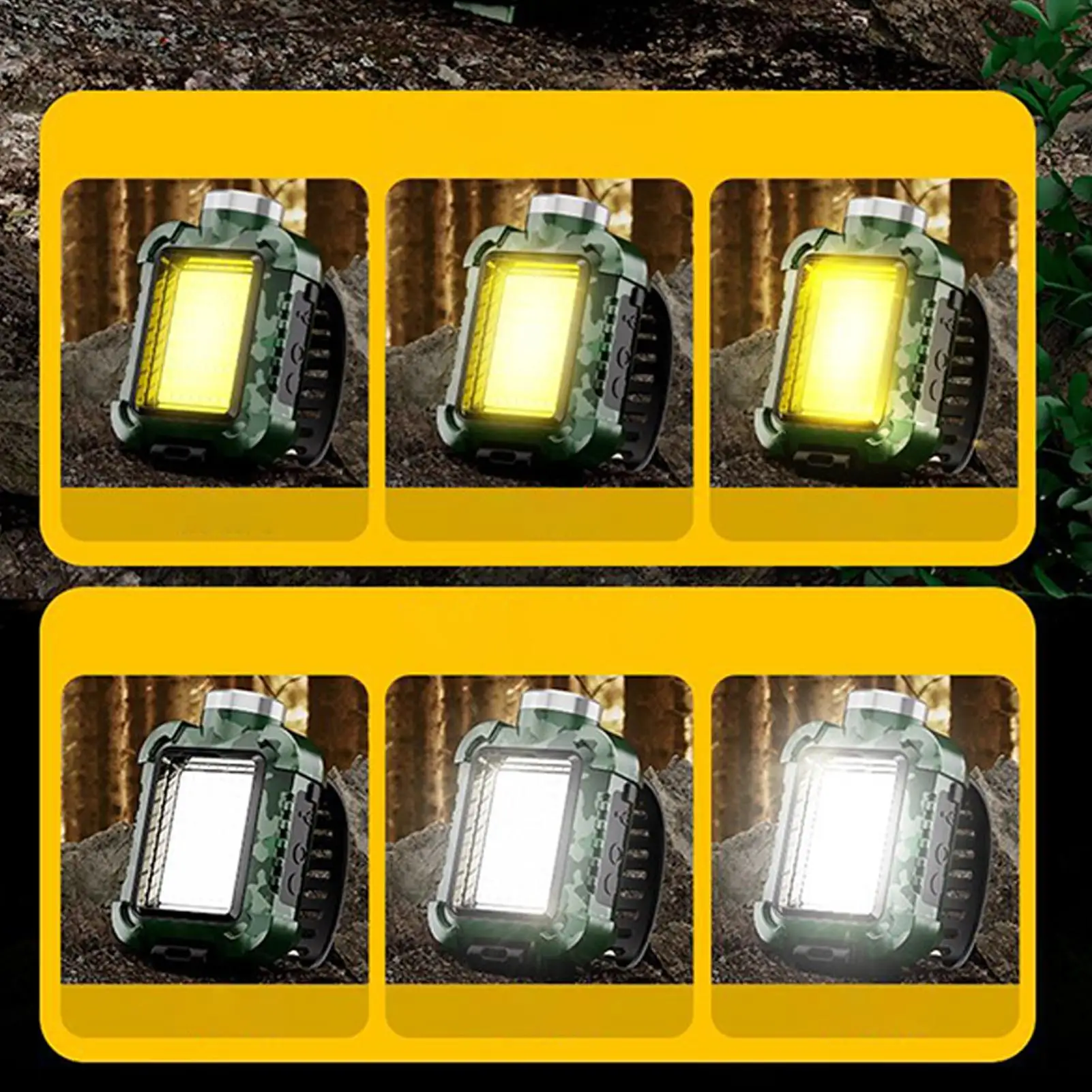 Wearable Light 1000mAh With Wrist Strap Work Light Rechargeable Lamp For Camping Hiking Work Fishing Car Bike Night Safety