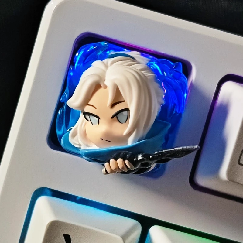 

Anime Keycaps Varolant Jett Figure Custom Keycaps for Mechanical Keyboard Caps Multi-action Hand Detachable Part Resin Key Caps