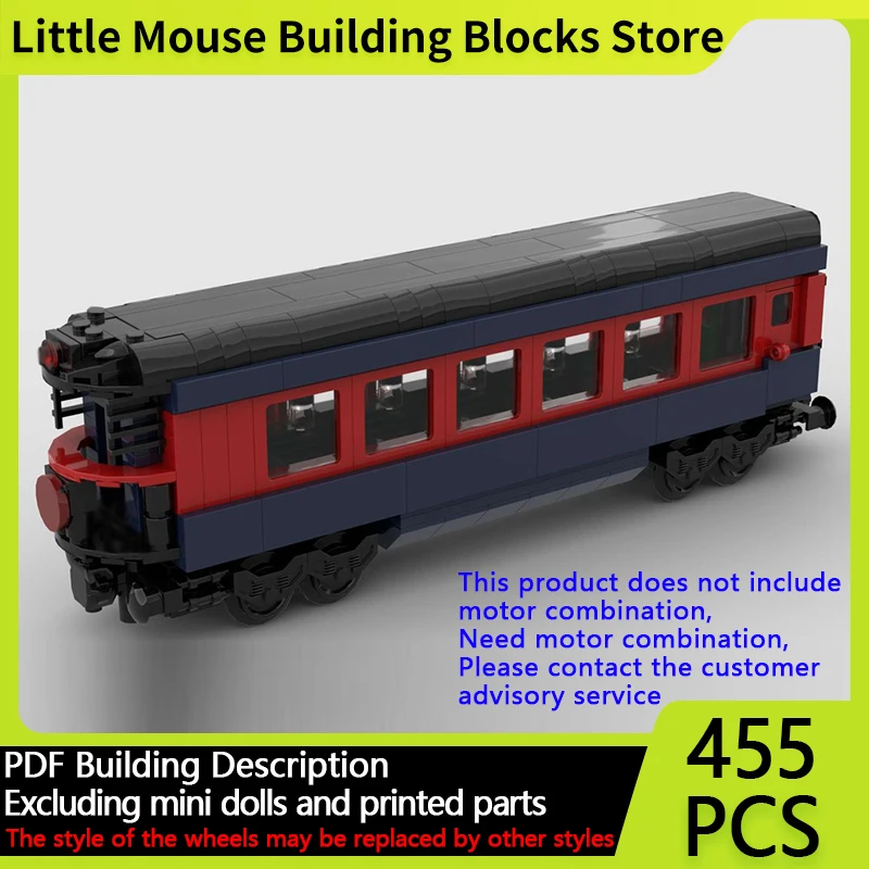 

City Car Model MOC Building Bricks Passenger Train Carriage Modular Technology Gifts Holiday Assemble Children Toys Suit