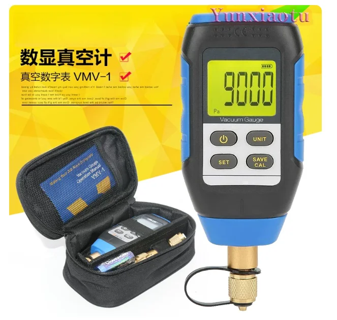VMV-1 Digital Vacuum Gauge, Absolute Pressure Gauge Digital Electronic High Precision Pressure Gauge Digital Vacuum Gauge
