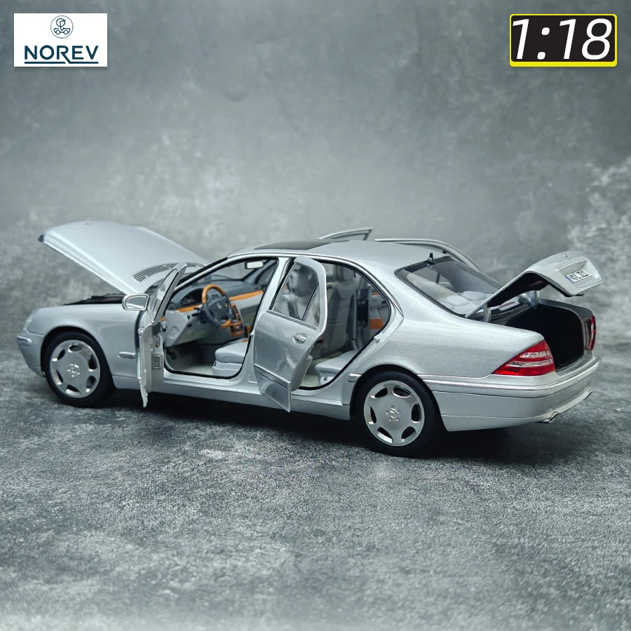 NOREV 1/18 FOR Benz S55 AMG W220 Butterfly Run 2000 vintage car model static display holiday gift collection