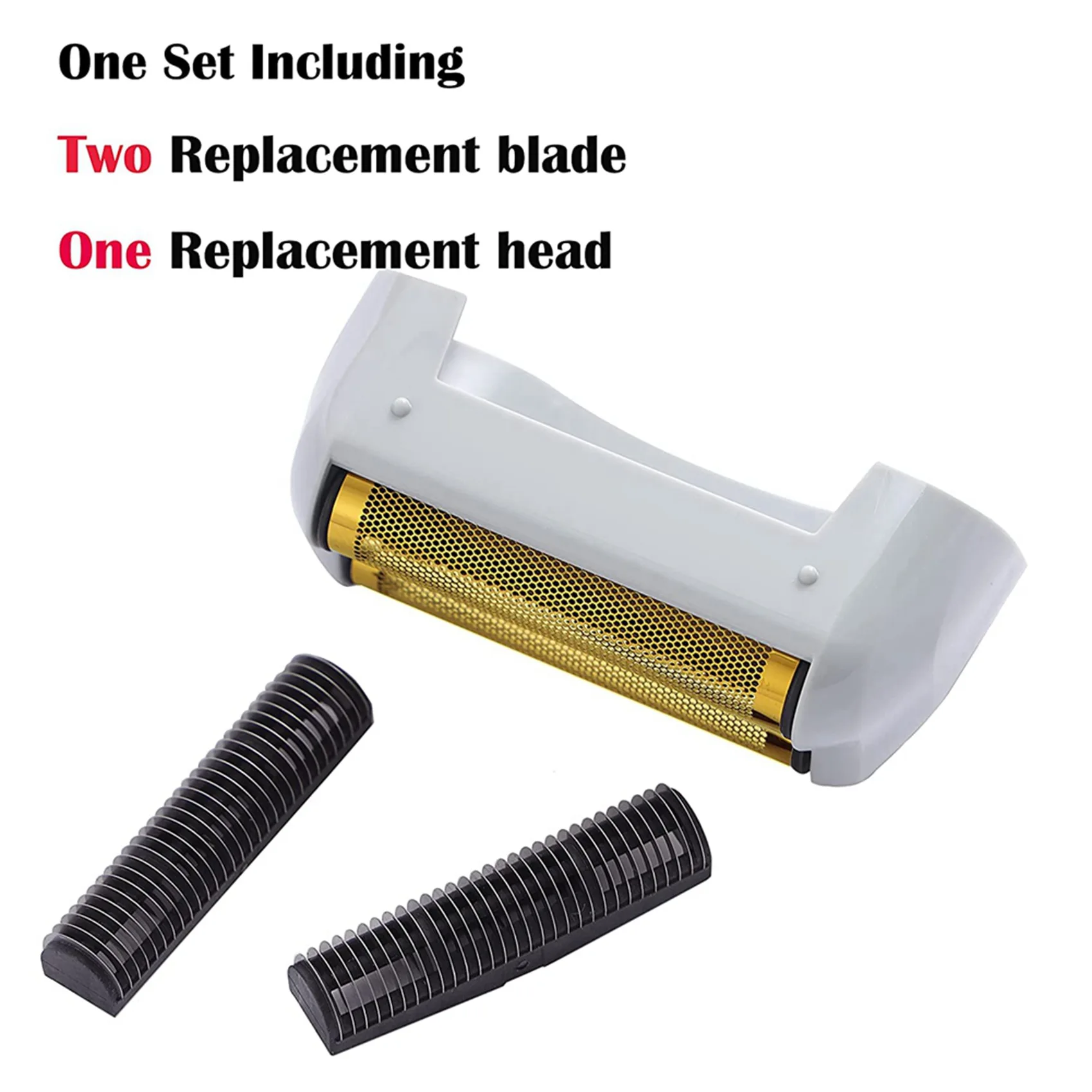 YCOC-4X Shaver Replacement Foil And Cutters For Andis 17150 17200 Washable 3D Intelligent Floating Shaving Blade Gold