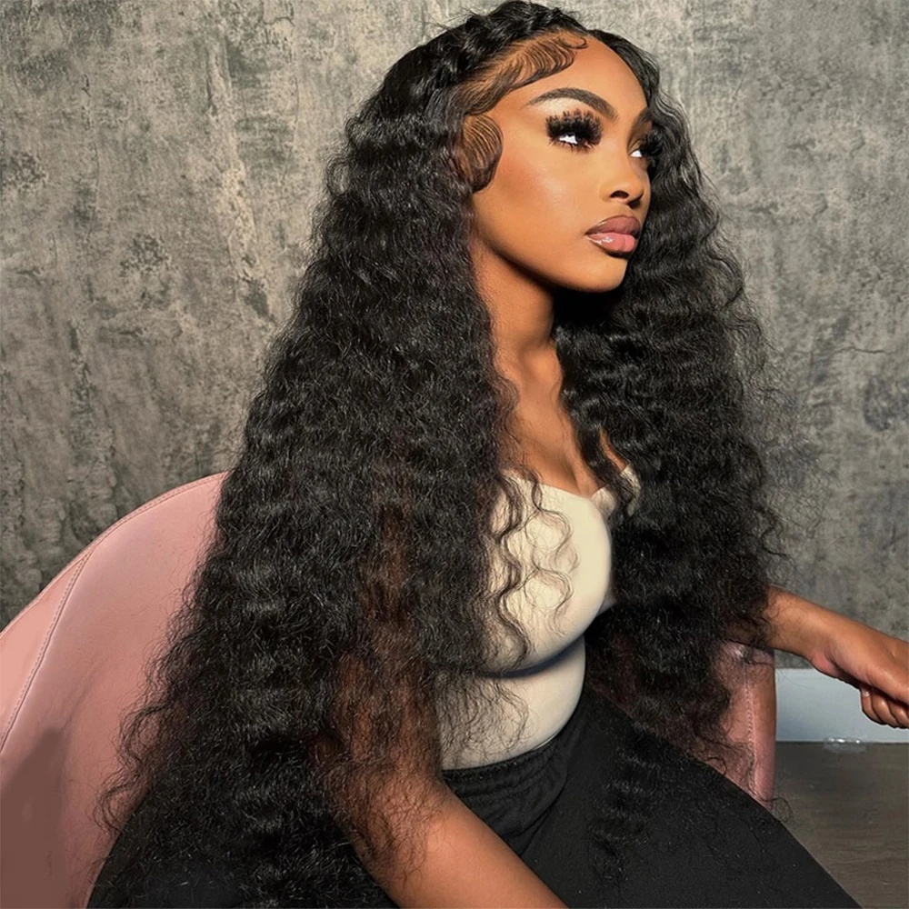 

30 34 Inch Loose Deep Wave 13x4 HD Lace Frontal Water Wave Lace Front Wig Neddie Wig Curly Human Hair Wigs For Black Women