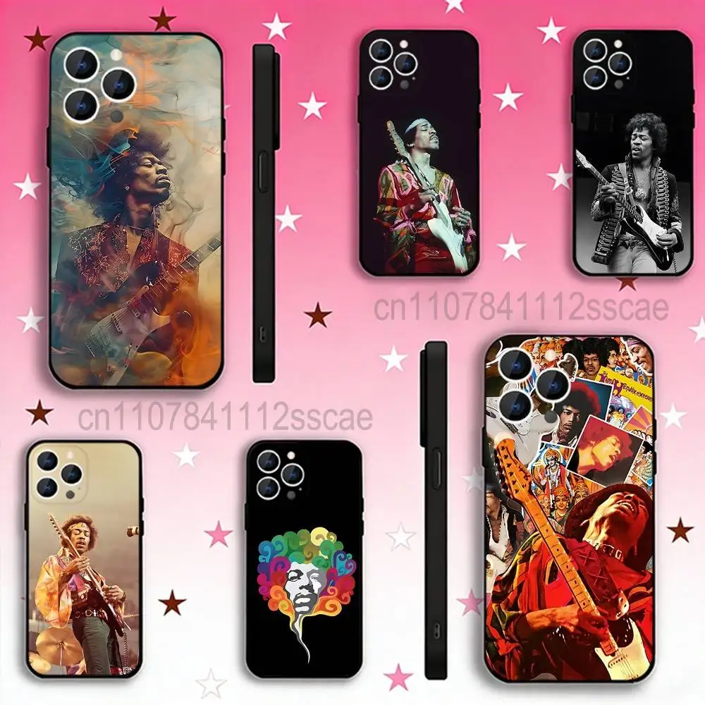 

Guitarist J-Jimi H-HendrixS For iPhone 12,16,13,14,15,17,11,Pro,Max,Plus,E,Air,Mini TPU Soft to Skin-friendly phone case