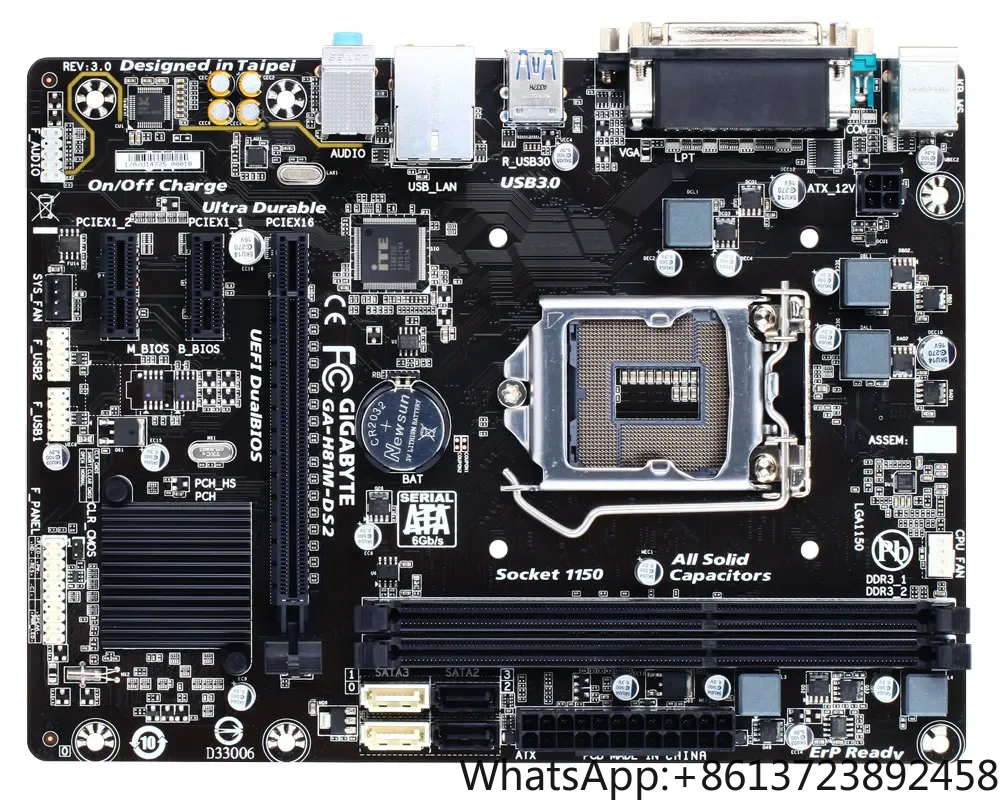 

H81M-DS2 Motherboard with LGA 1150 USB3.0 SATA3.0 & DDR3 16G Intel Chipset SATA Hard Drive Interface H81 Series