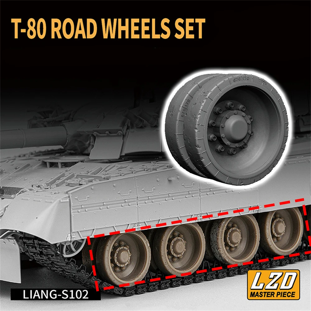 

Для LIANG-S102 T-80 набор дорожных колес 1/35, детали с 3D-печатью для сборки модели танка, инструменты, аксессуары для самостоятельного изготовления, запасные части