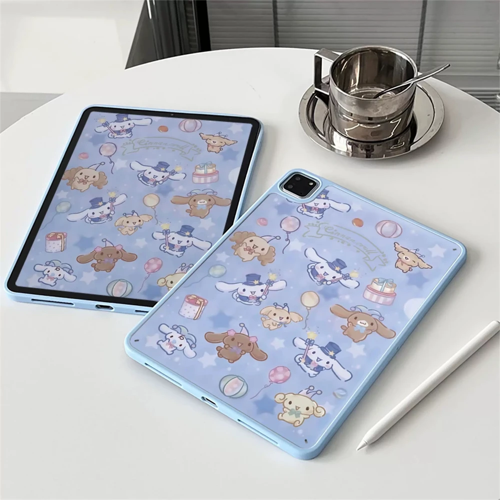 حافظة كمبيوتر لوحي كرتونية لطيفة لهاتف ابل ايباد برو 2024 11 بوصة 2025 Air 5/4 10.9 10th 11th 9.7 10.2/10.5 mini 6 7 غطاء أكريليك