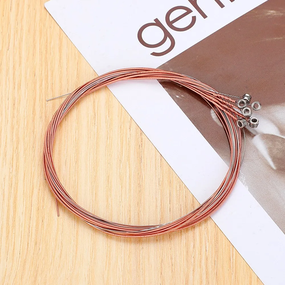 Colorful Acoustic Guitar Strings Set of 6pcs High Quality Steel String Replacement for Longevity and Great Sound