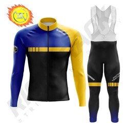 New Men's Winter Cycling Jersey Suits Outdoor Thermal Fleece Long Sleeve Bike Clothing RIGHTTRACK Sports Apparel