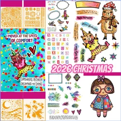 Cartoon Little Girl Cut Metal Die and Stencil Stamps for Scrapbooking Stencil Album Paper DIY Gift Card Decoration Embossed—
