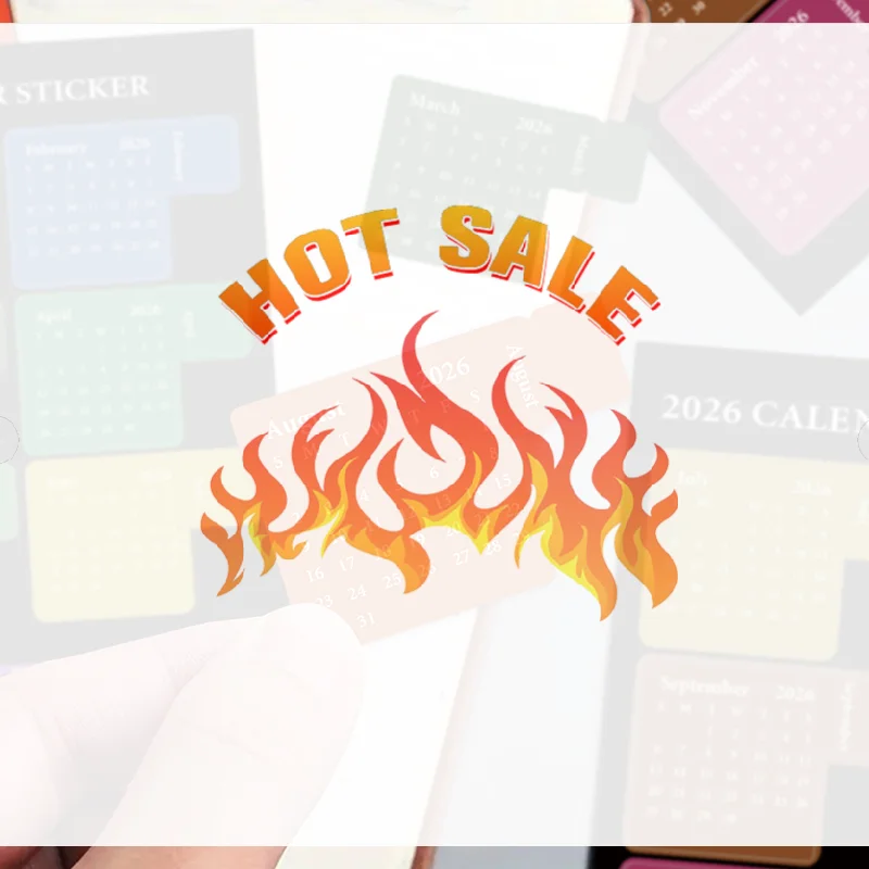 

NEW DIY 2026 Calendar Stickers Multi-functional Colorful Planner Stickers Removable Durable Bookmark Office