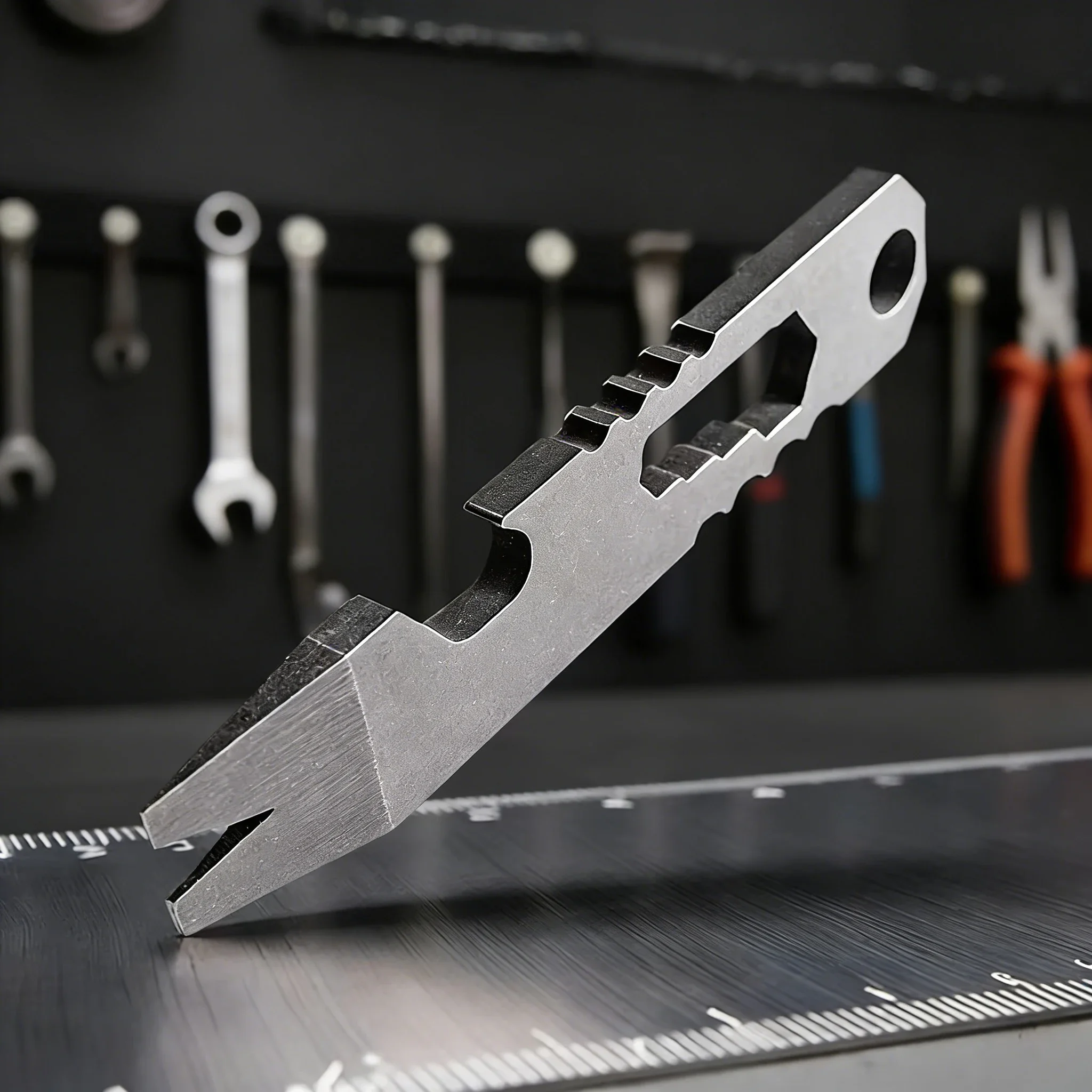 EDC Multi-Function Portable Pry Bar Tool - Screwdriver, Bottle Opener & Nail Puller for Outdoor Survival & Everyday Carry
