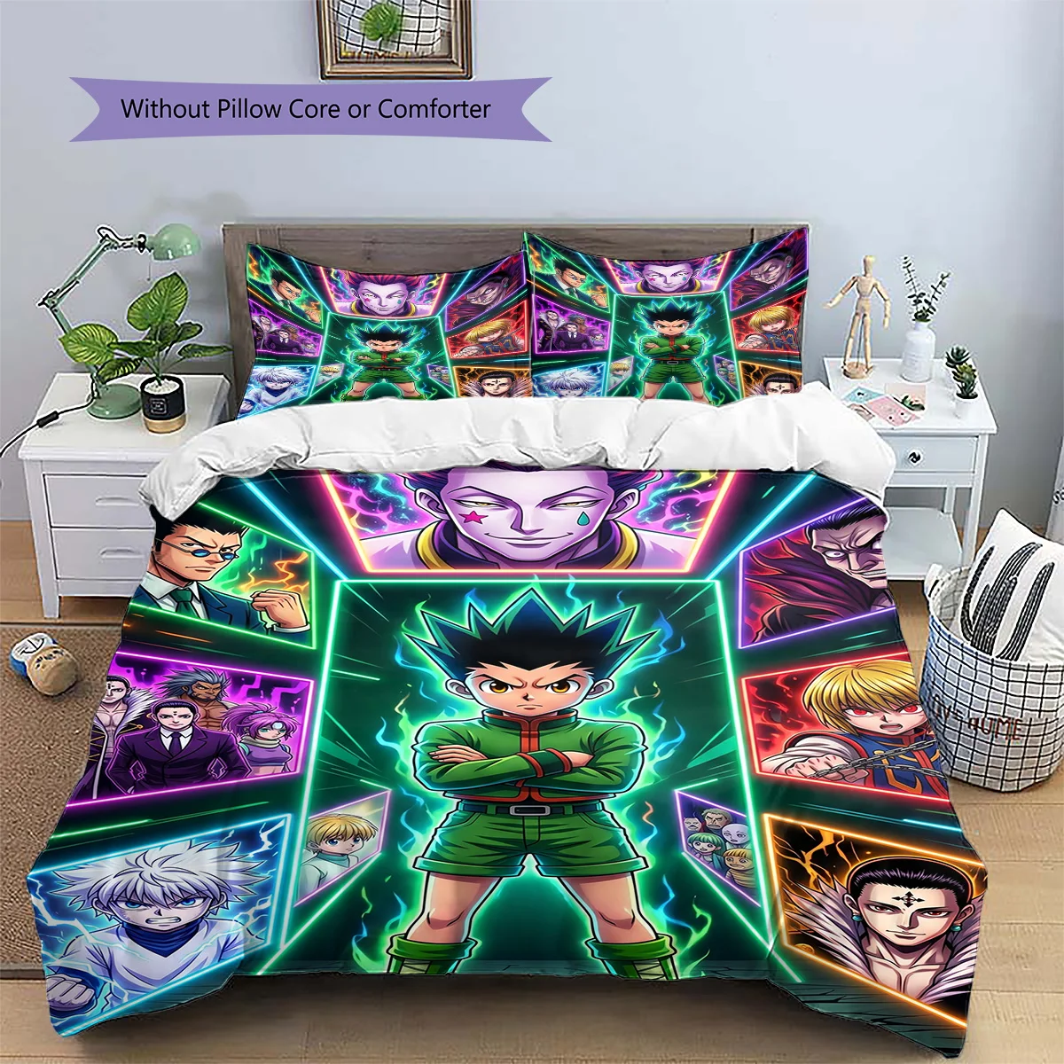 Hunter x Hunter pour les fans |   Ensemble de taie d'oreiller et de housse de couette spéciaux |   Literie de chambre à coucher de style anime |   Superbe cadeau YUN6511