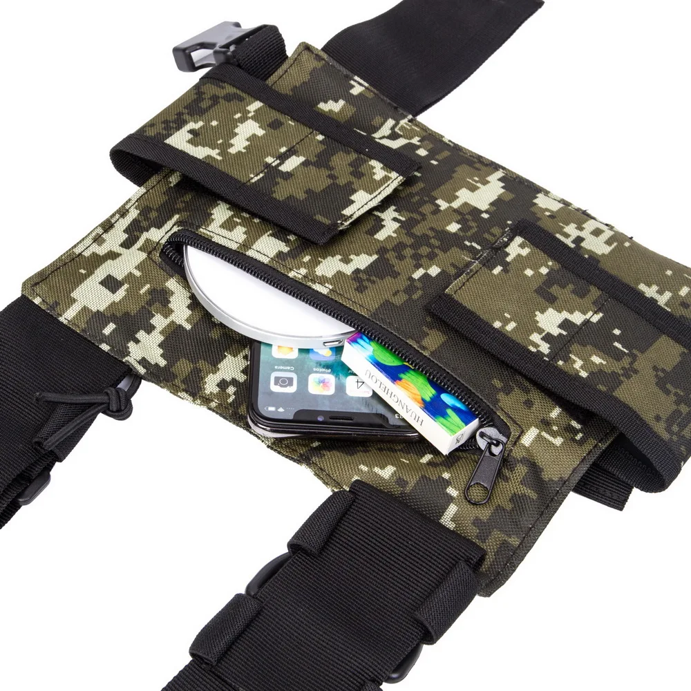 YiNiTone BG-01 digital camouflage Universal Radio Brust Harness Tasche Tasche Pack Holster für Two Way Radio