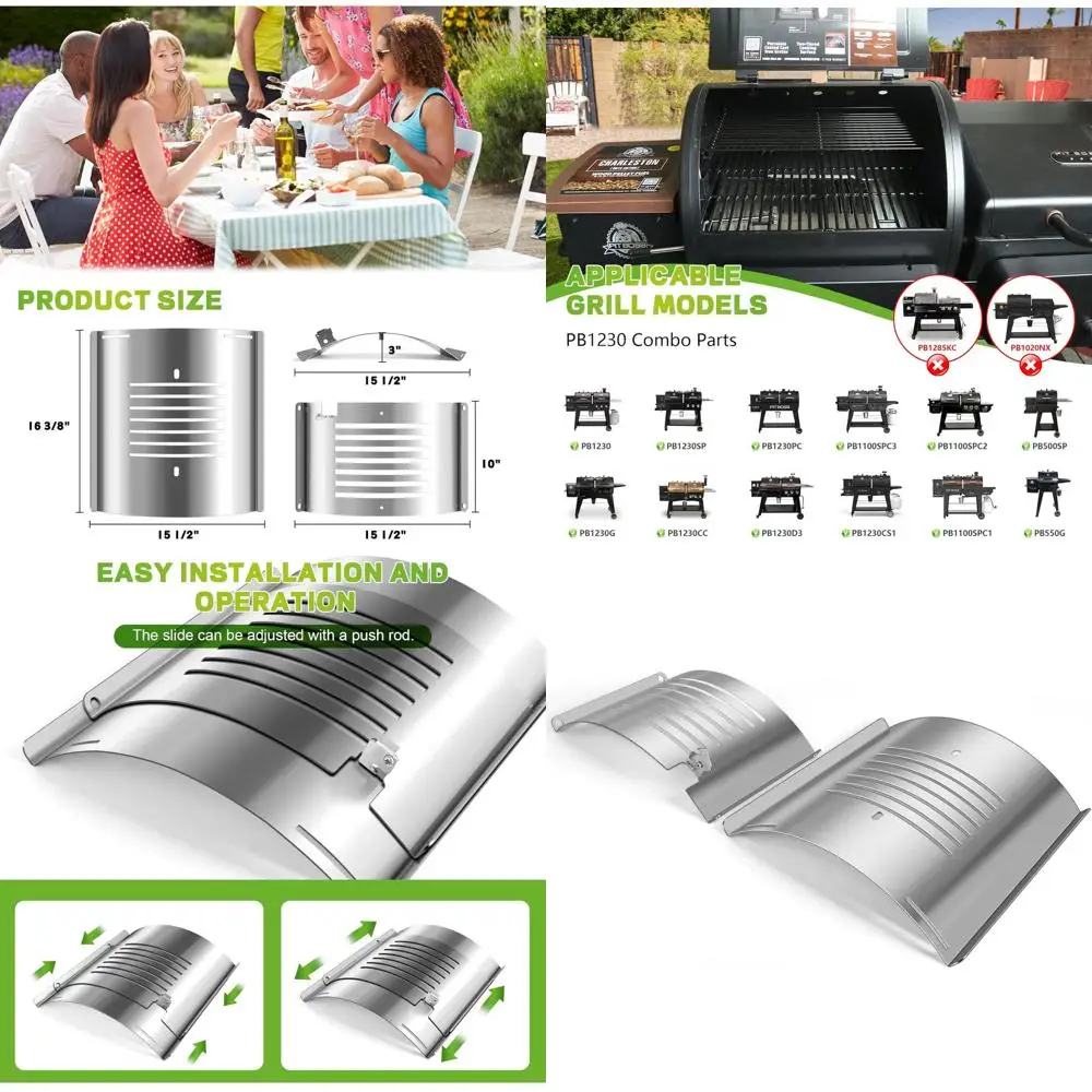 

Комплект для гриля-пеллетницы серии 1230, сдвижная нижняя крышка, запасные части PB1230SP, PB1230CC, PB1230G, PB1100PSC2, PB550