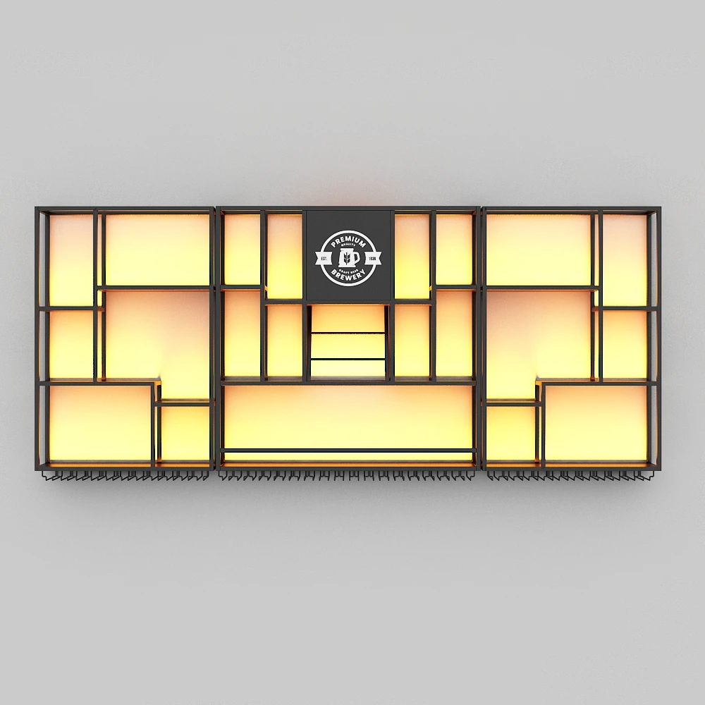 Деревенский эстетический винный шкаф для хранения, дизайн дисплея, простой минималистичный винный шкаф, европейская стоячая металлическая мебель Szafka