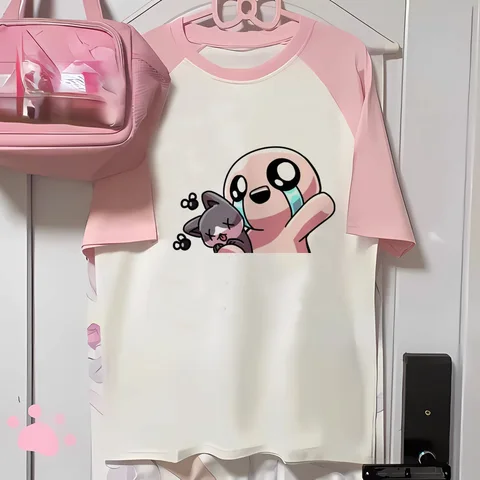 Футболки Binding of Isaac для подростков, панк, удобные, пастельные, модные, готические, классические, хип-хоп, Y2K, цифровые, винтажные, дышащие. кельтский купить - №2