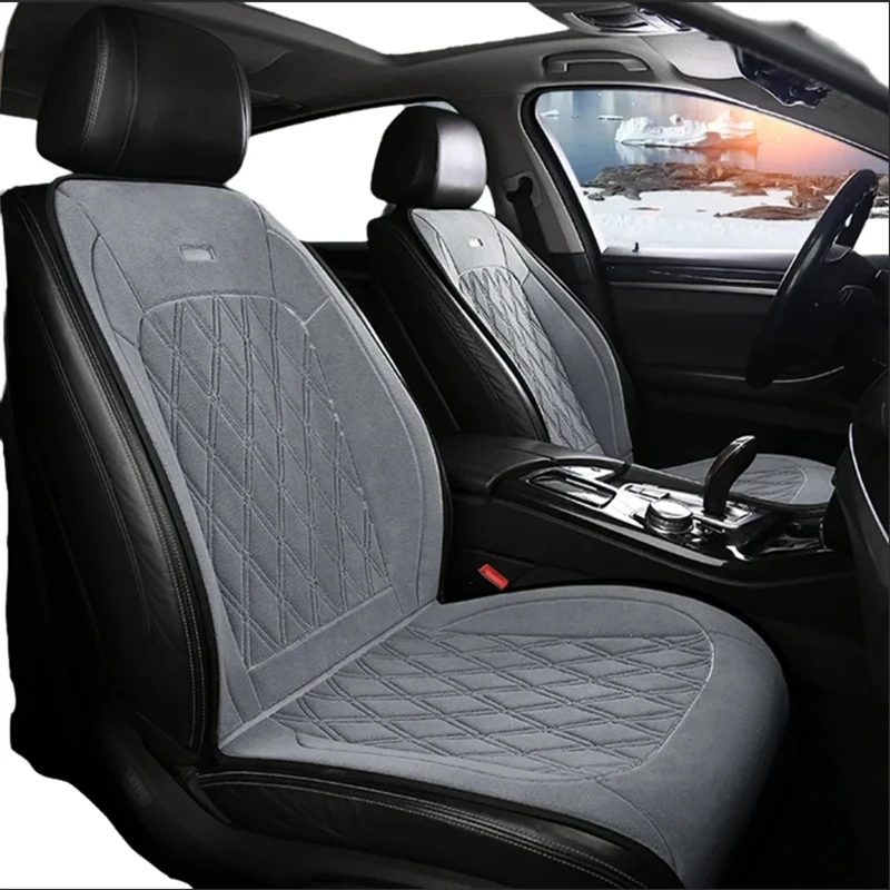 Artificial Lamb Wool Keep Warm Car Seat Cushion for Winter, Slip-Resistant Not Moves Faux Fur Covers Fit More Than 95% Cars 5