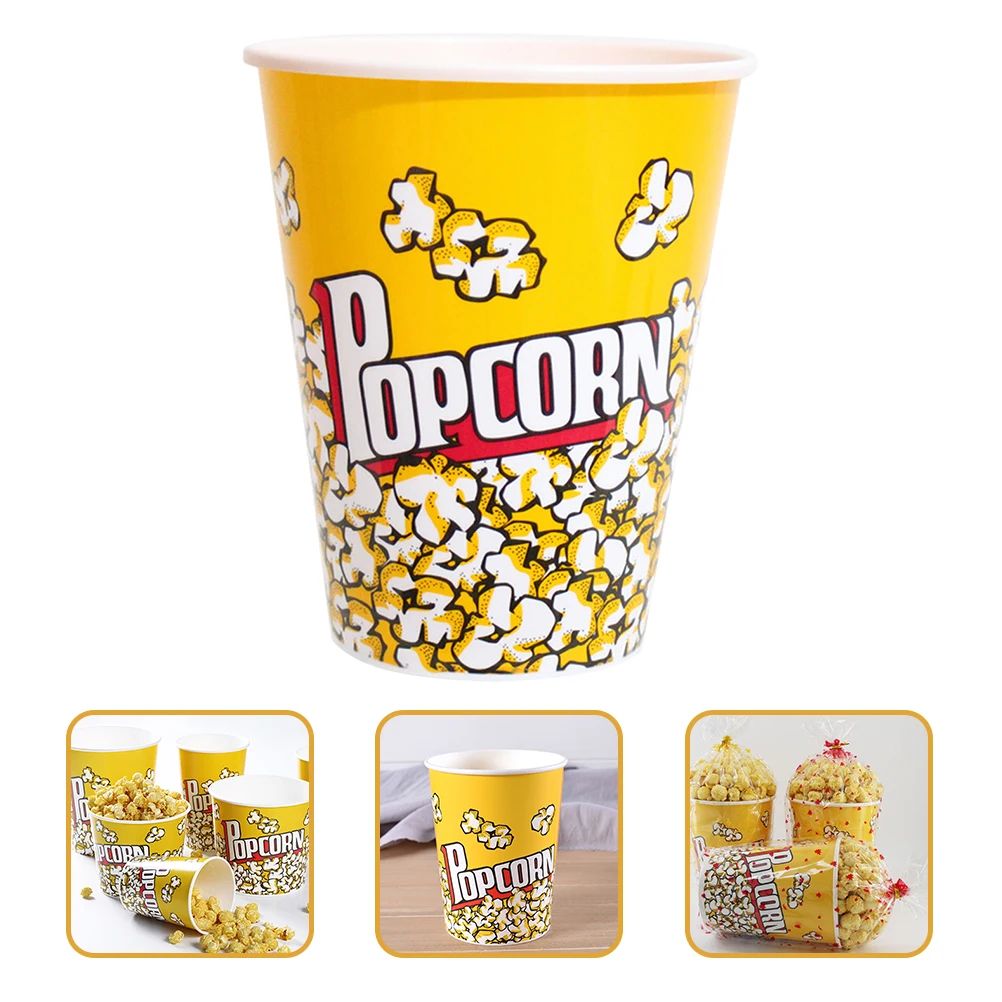 

10pcs Popcorn Bucket Plastic Containers Movie Night Party Supplies Child PP Material Lightweight Snack Serving Kitchen