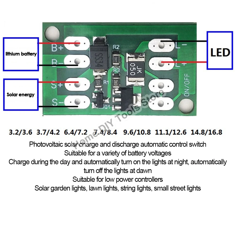 Solar Controller Charging Street Light Switch Circuit Board Charging Controller Circuit Switch Lithium Battery Charging Board