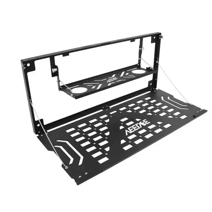 Jetour T2 Thickened Aluminum Alloy Foldable Double Layer Tailgate Table with Integrated Cup Holder Trunk Rear Door Shelf Storage