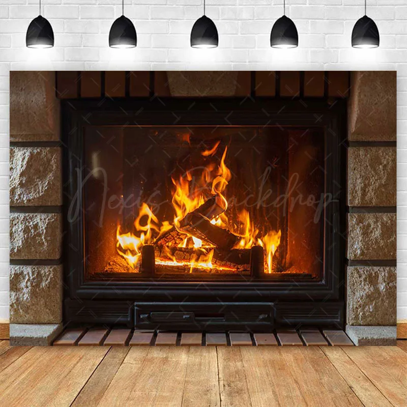 Fondo de Navidad y invierno para chimenea moderna, color negro, piedra, para fotografía de estudio, pancarta para fiesta de Navidad, decoración de fondo de Navidad 2024