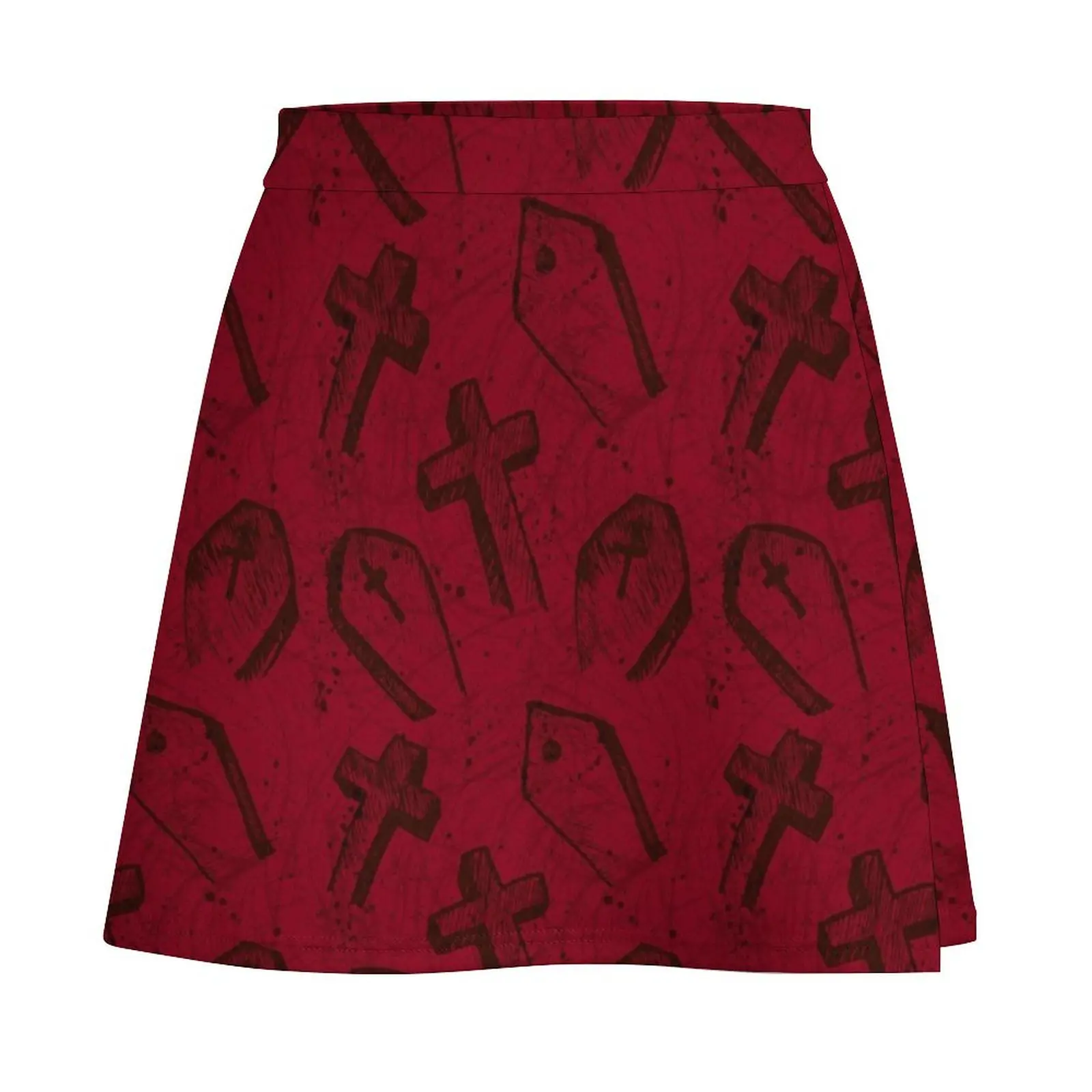 Red Coffin Mini Skirt dress Short skirts Clothing female Mini Skirt