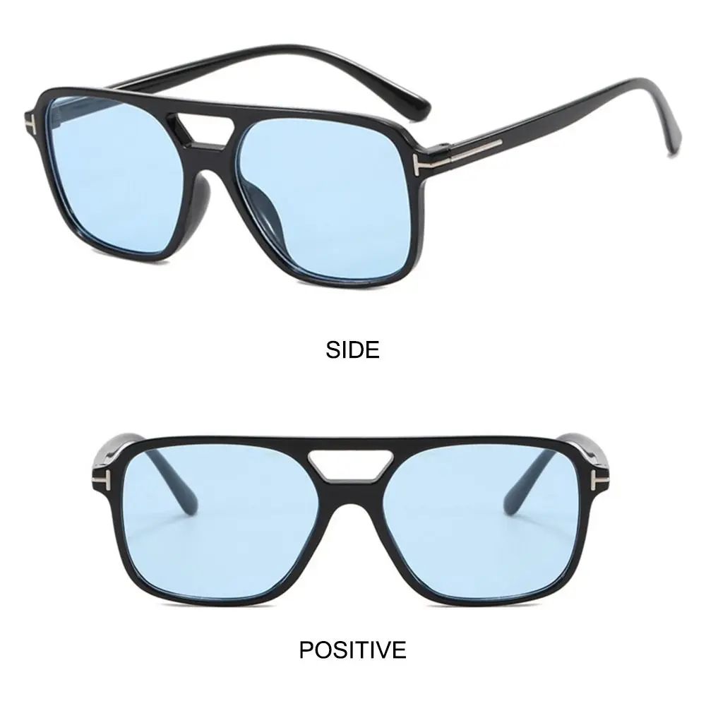 Vintage Square Sunglasses for Women Men Retro Large Square Frame 70s Sun Glasses UV400 Protection  Shades Summer Eyeglasses image 2