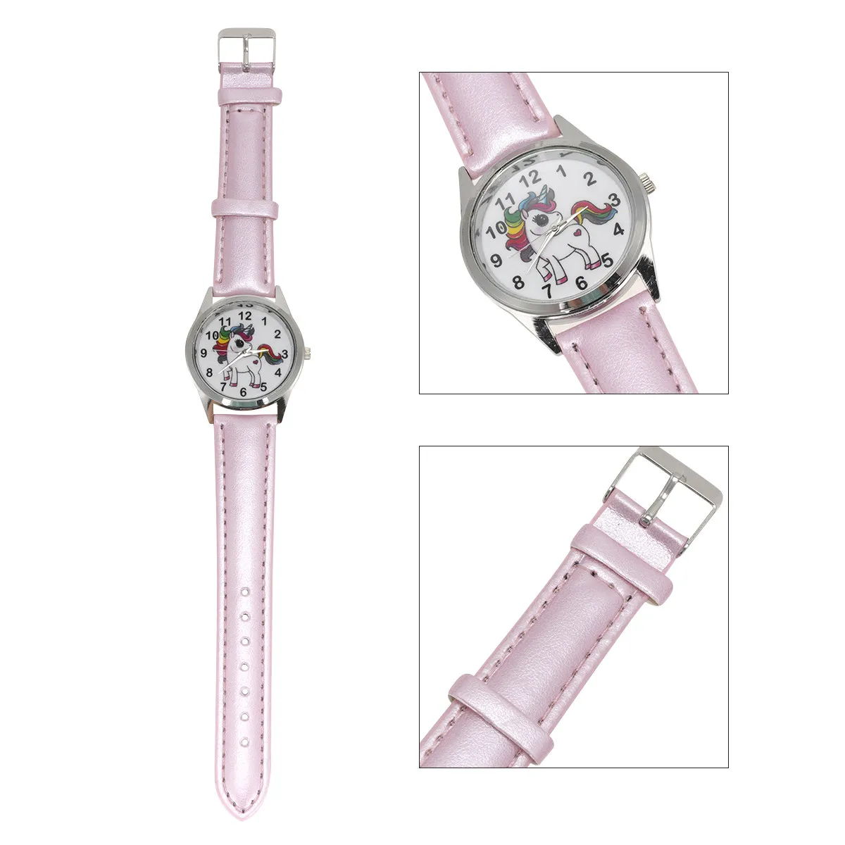 Cartoon Quartz Watch Wristwatch Halloween Christmas Unicorn Watch Wrist Watch Strap