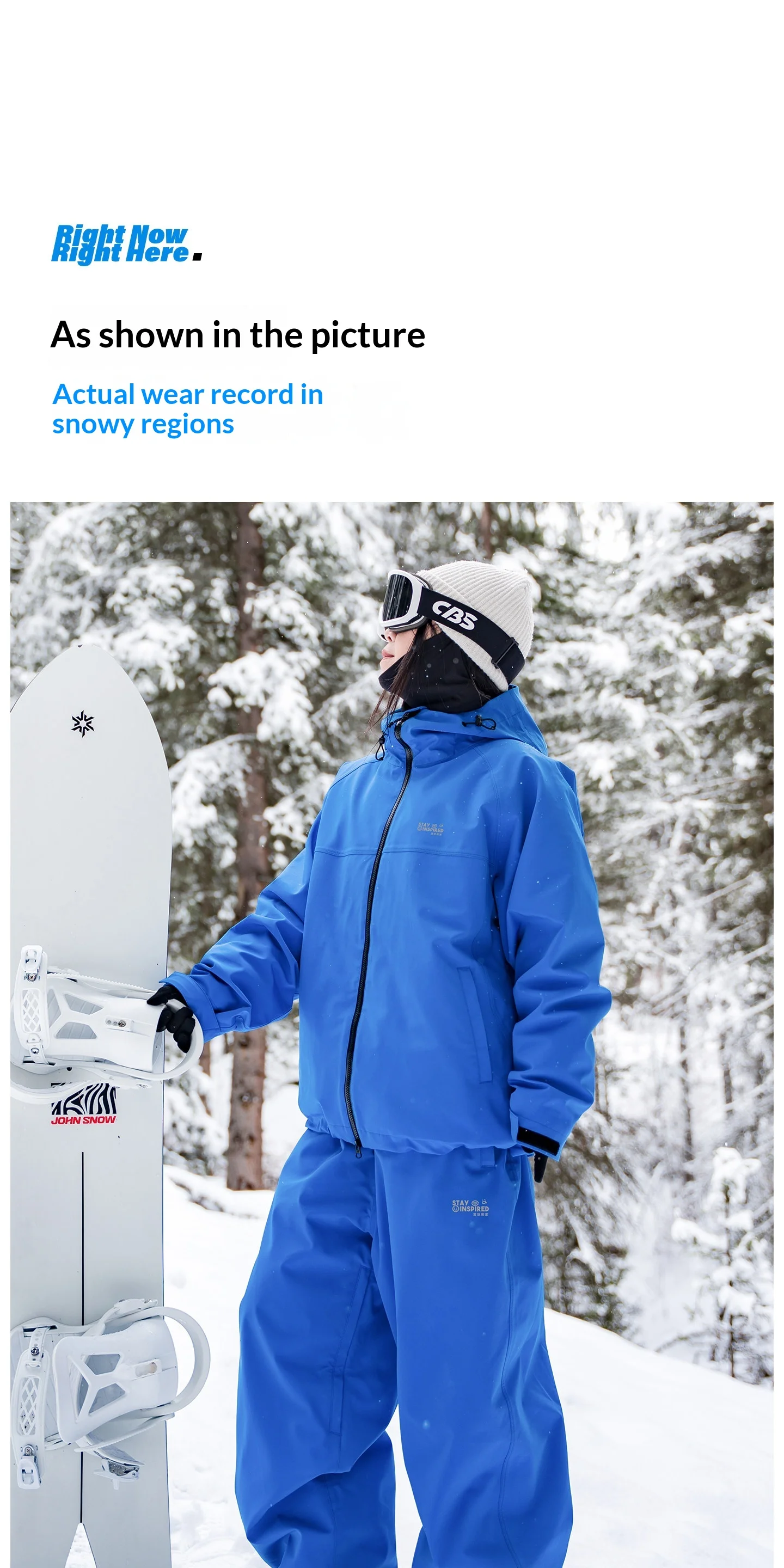 John Snow 2025 Neuer Ski-Anzug für Paare, Einzel- und Doppelmodell, locker geschnitten, wasserdicht, wärmeisolierend, Skihose und Skijacke – Detail 27