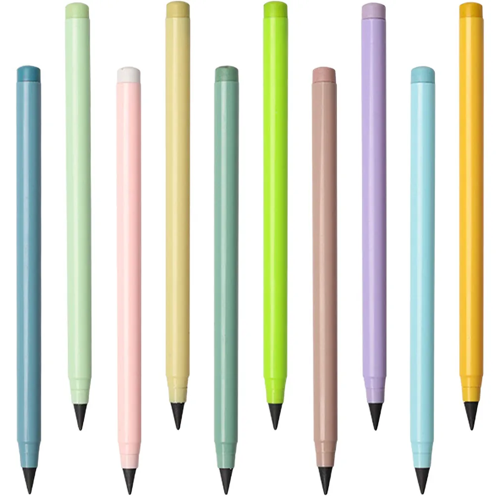 

10 шт. вечных карандашей без чернил для рисования, для студентов, не требующие заточки, легкие, многоразовые, принадлежности для черчения