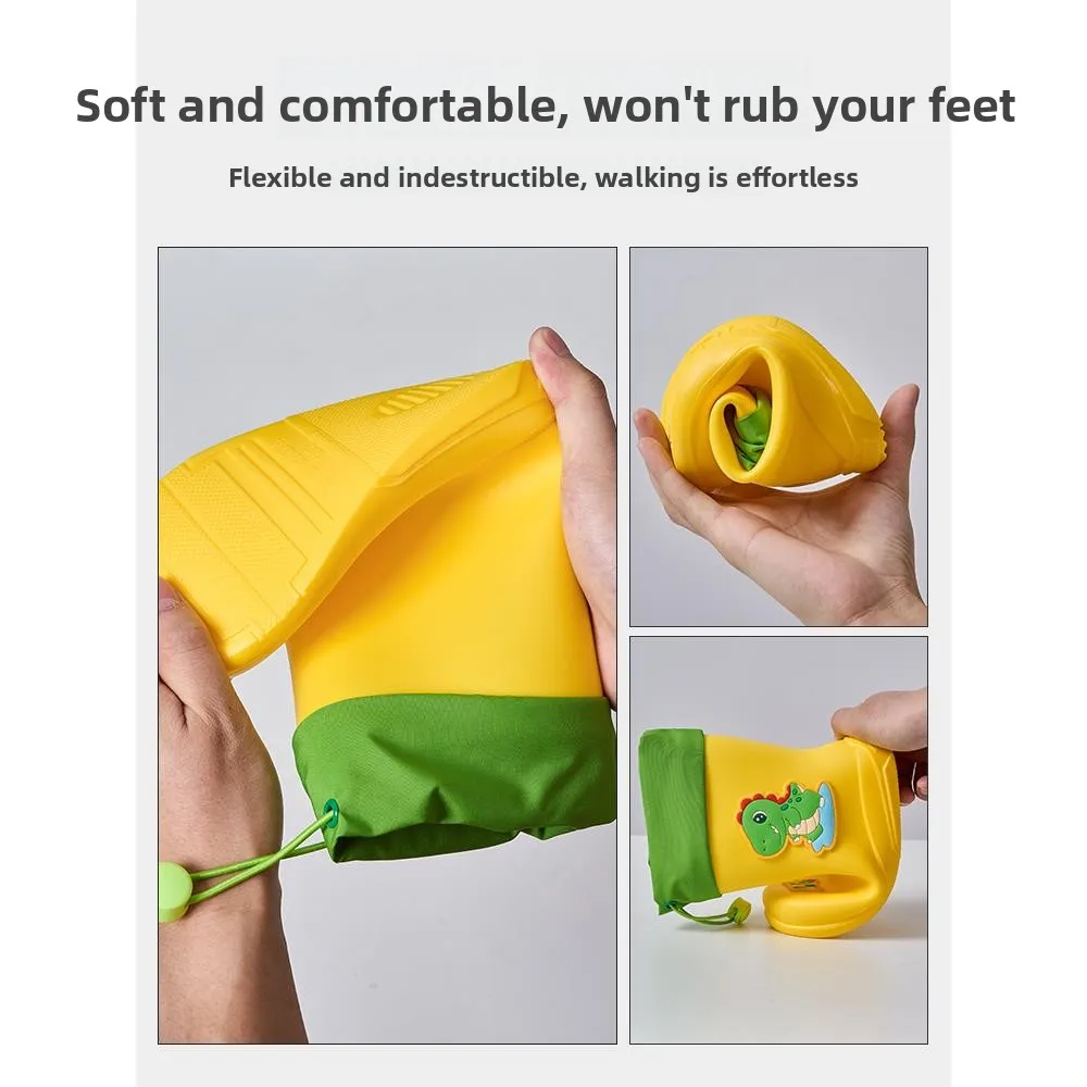 

Children's Rain Boots Anti-Slip Waterproof oes for Boys And Girls Toddler Kids Baby Water oes Comfortable Rubber Boots