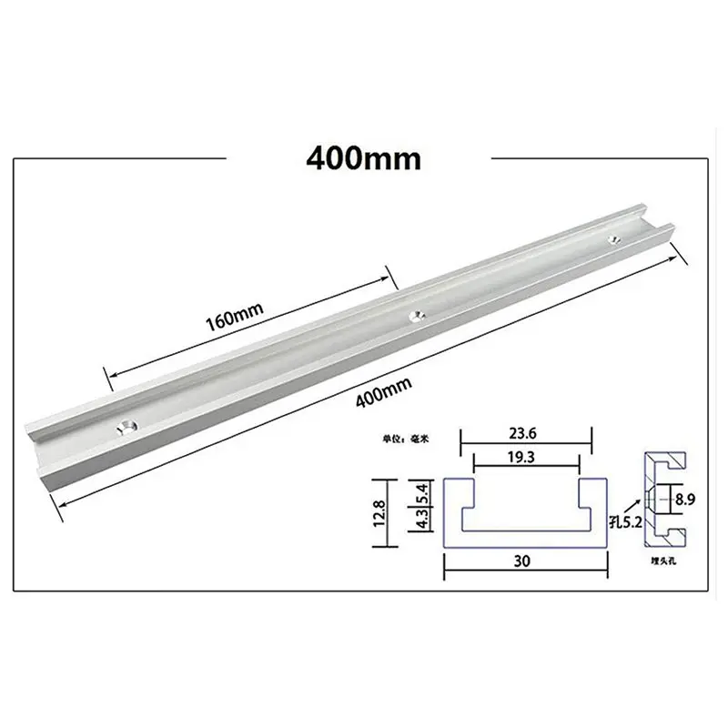 ABKJ-3 Set Aluminum Alloy T-Tracks Slot Miter Track And Miter Bar Slider Table Saw Miter Gauge Rod DIY Woodworking Tools