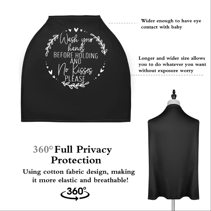 

Soft & Stretchy Cover Warning Sign Nursing Cover Convenient & Practical Cover