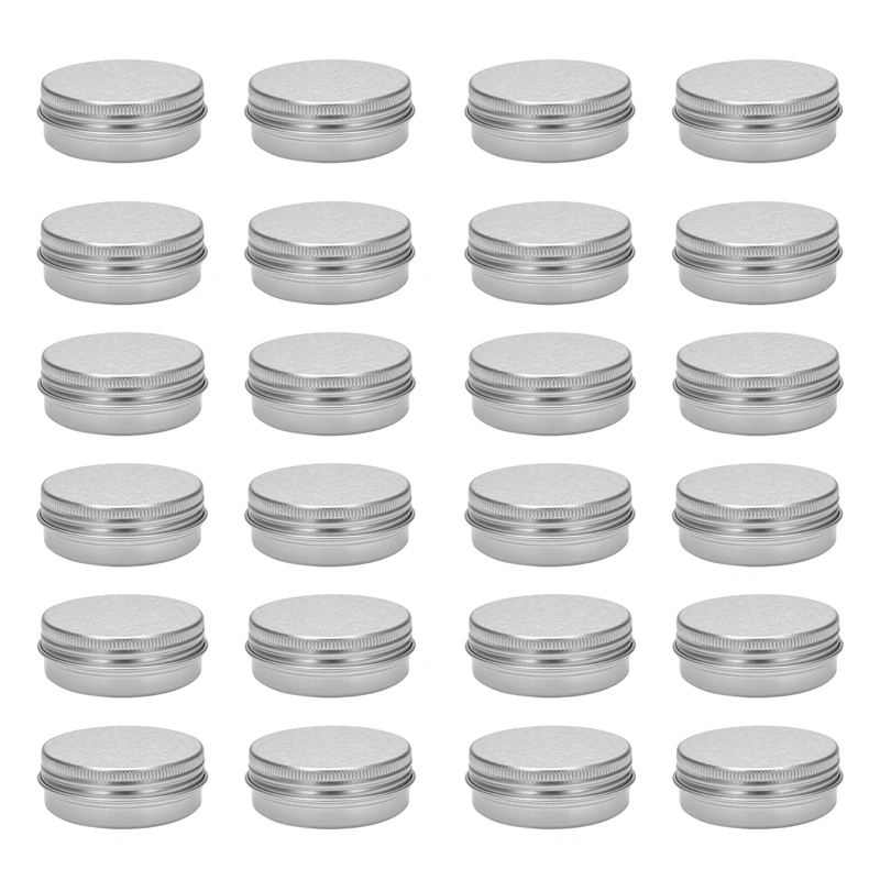 

30Ml Silver Small Aluminum Round Lip Balm Storage Jar Containers With Screw Cap For Lip Balm, Cosmetic, Candles Or Tea(Pack Of 2