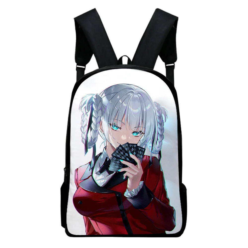 Trendy Youthful Kakegurui Student School Bags Notebook Backpacks 3D Printed Oxford Waterproof Boys/Girls Travel Bags