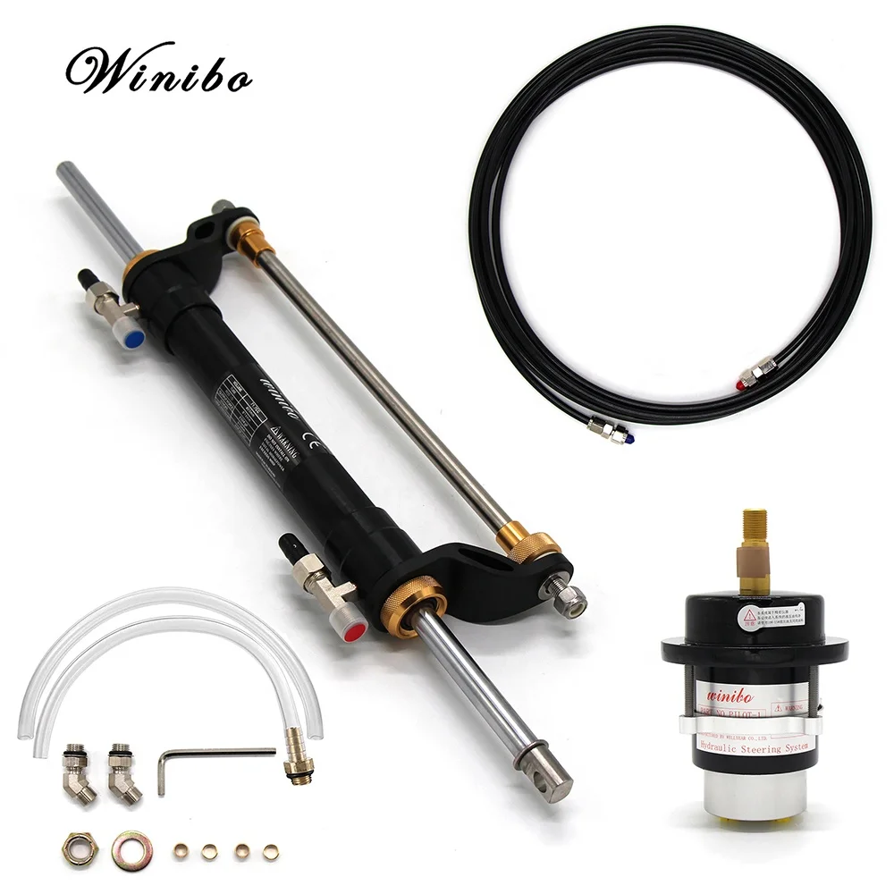 

STLF [USA in Stock] 60HP Marine Hydraulic Steering Kit ZA0301 Boat Steering System Compatible with 90HP Outboard Motor Engine 40