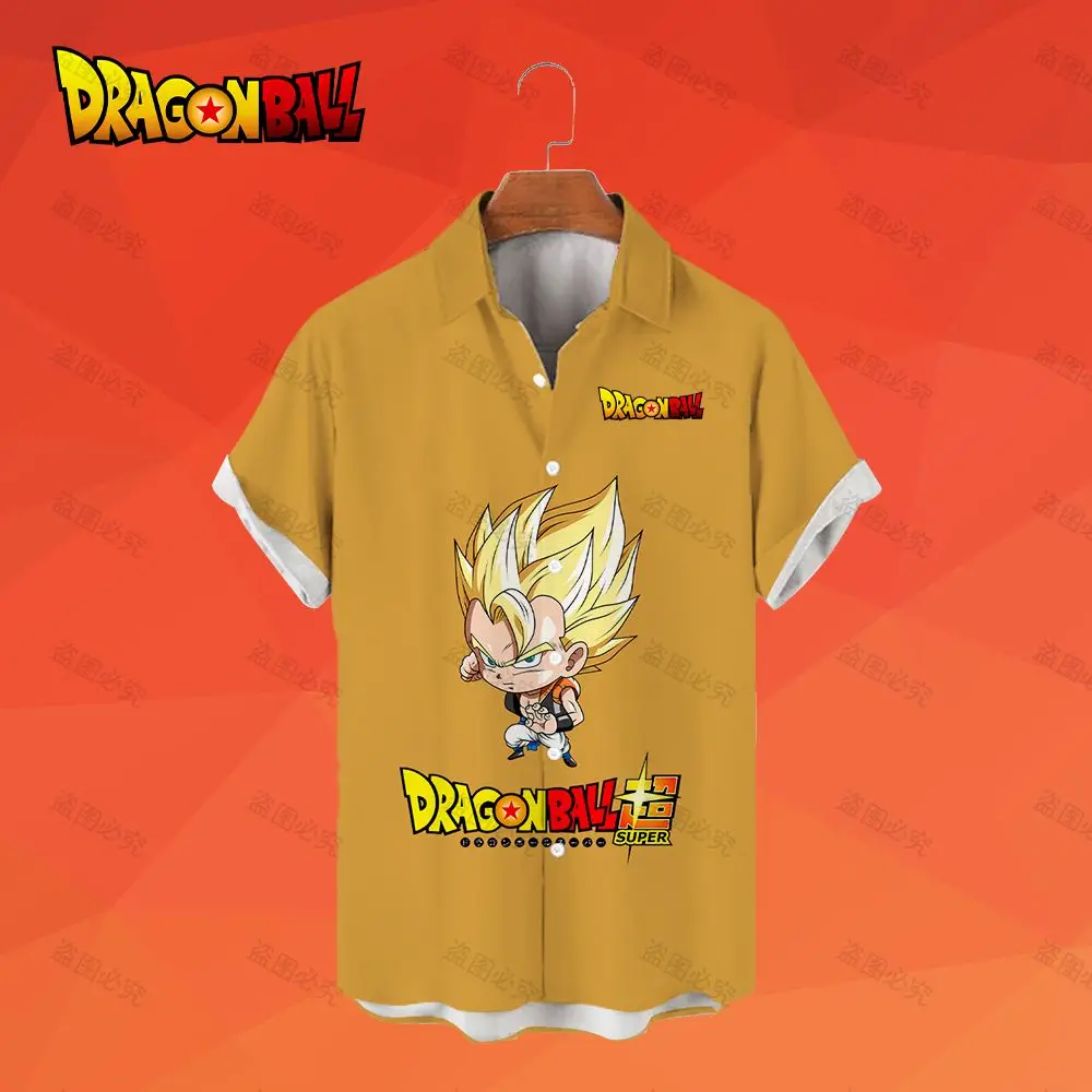 Camicie da uomo Vegeta Dragon Ball Z Moda Beach Style Camicia hawaiana oversize a maniche corte Y2k Cool Anime Streetwear Goku Top