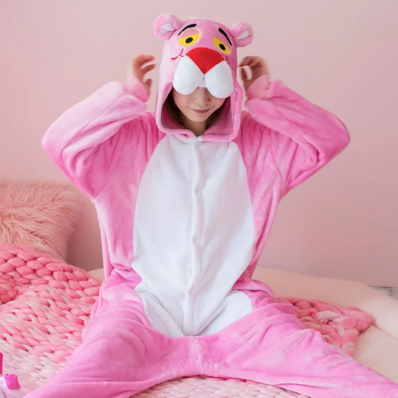 Nachtwäsche Halloween Cosplay Kostüme Overall übergroße Nachthemd Kigurumi Dessous Homewear Onesies Langarm Erwachsene übergroß