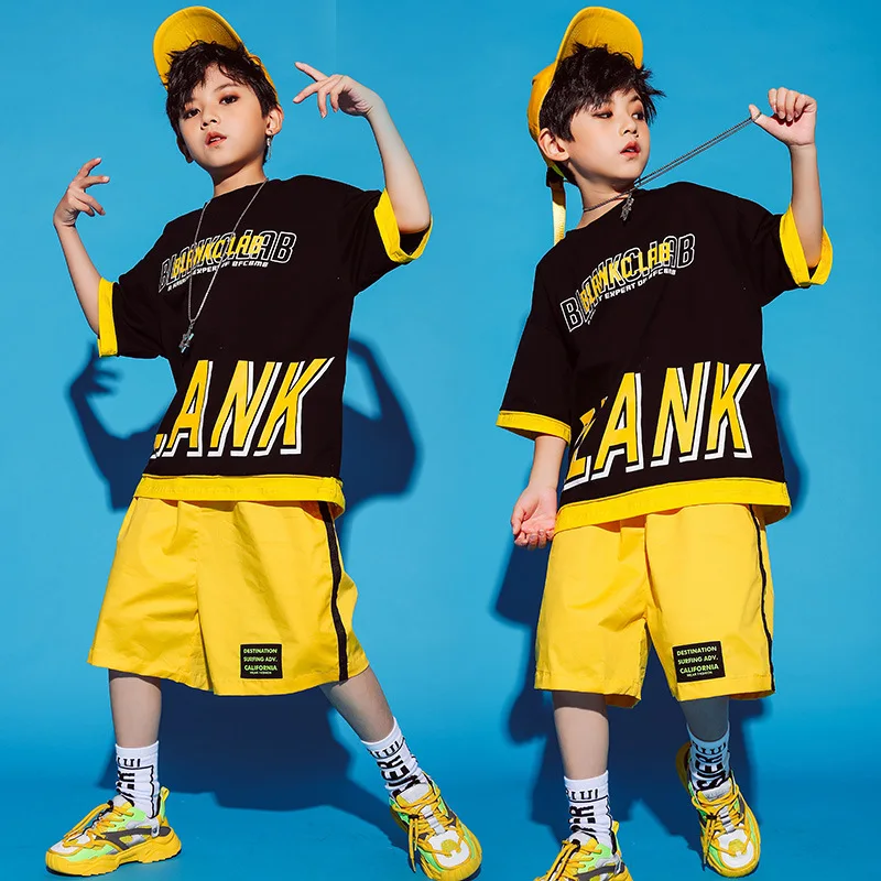 

Boys' sportswear, children's luxury clothing, 4-15 year old boys' summer clothing, children's street dance clothing, hip-hop set