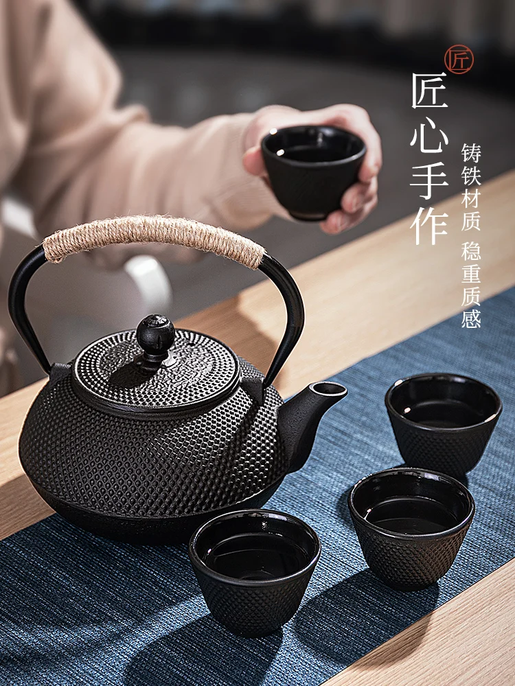 Cast Iron Kettle Boiling Water Teapot Set Electric Ceramic Stove Exclusive Tea Cooker Charcoal Fire Pot Enclosure Furnace Open