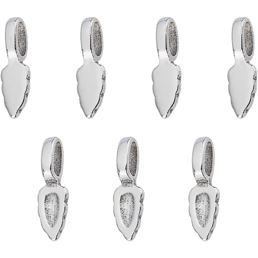 10 sztuk ze stali nierdzewnej samoprzylepna podkładka wisiorek kaucje pusta podkładka złącze wisiorek 7x3mm otwór metalowy urok dla DIYY biżuteria