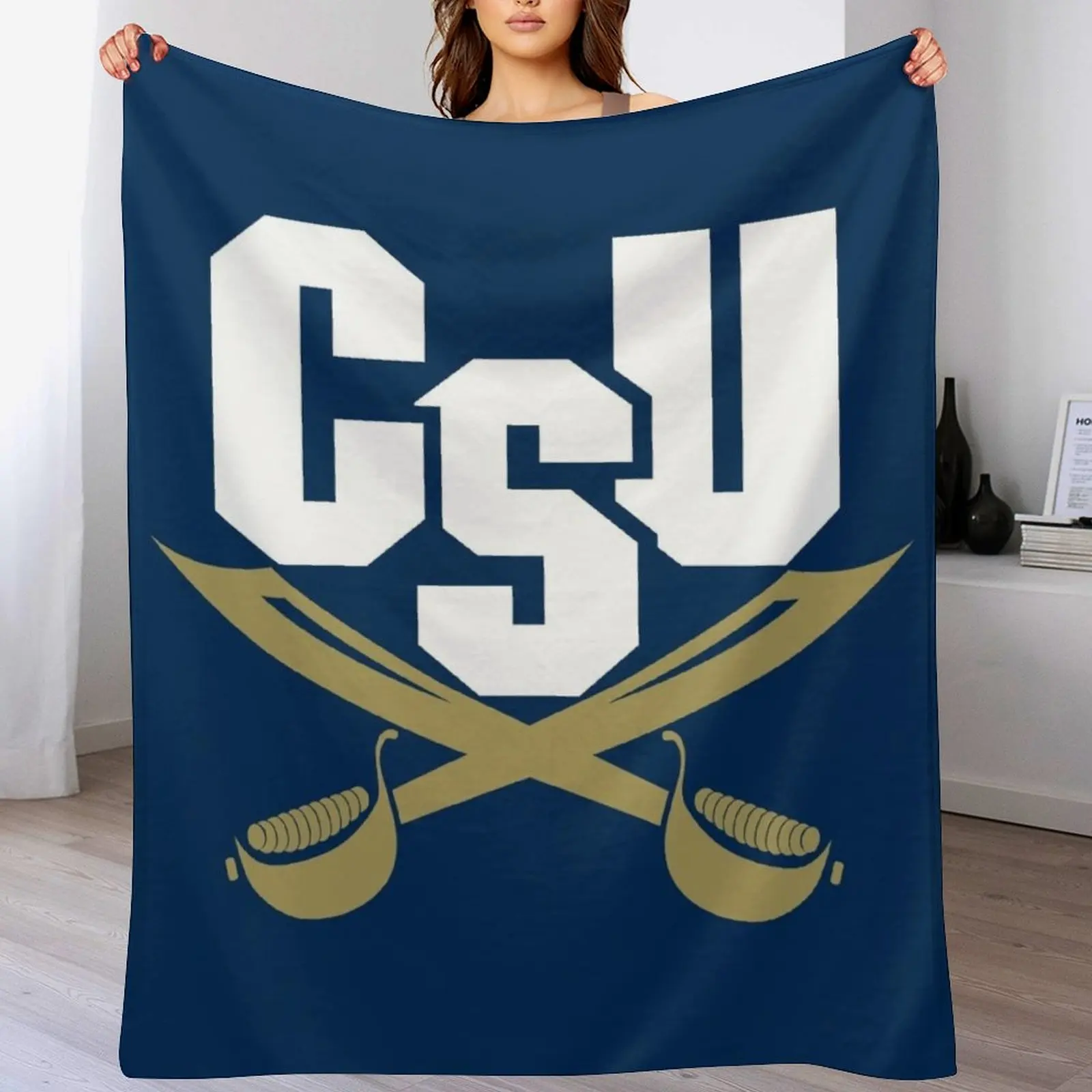 

Charleston Southern Buccaneers Throw Blanket Furry Luxury Thicken Bed covers valentine gift ideas Blankets