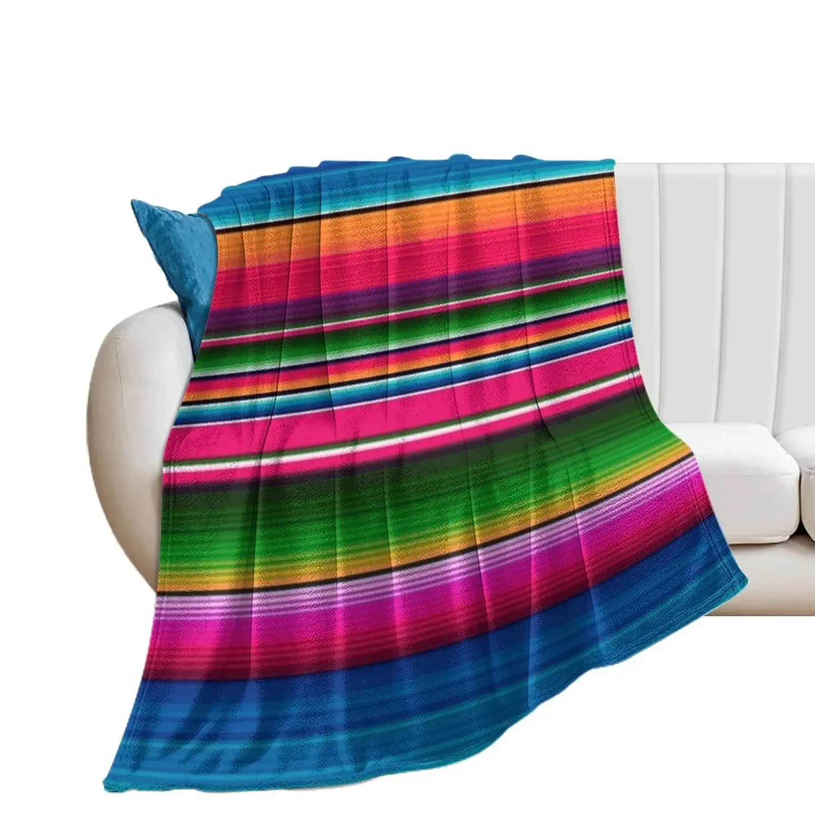 

Mexican Blanket Striped Fiesta Serape Throw Blanket Weighted Blankets For Bed Blankets