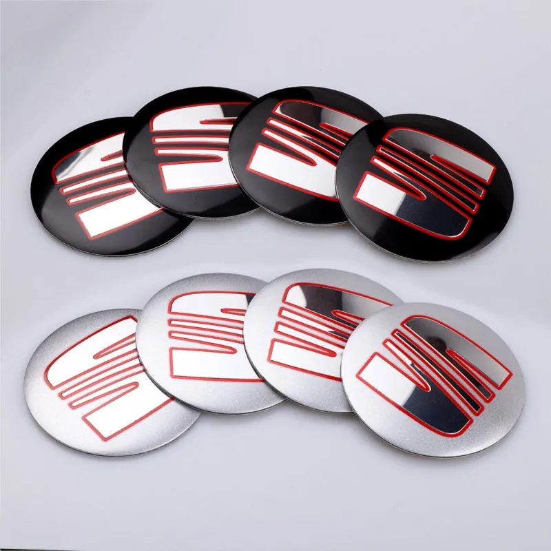 4pcs 56/60mm Car Wheel Center Cover Stickers Hub Caps Auto Accessories For Seat FR Cupra Racing Ibiza Leon Exeo Altea Arona Tedo