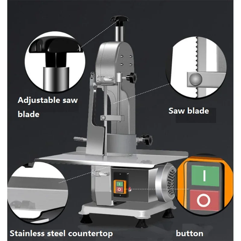 Commercial Electric Butcher Table Top Meat Bone Cutting Machine
