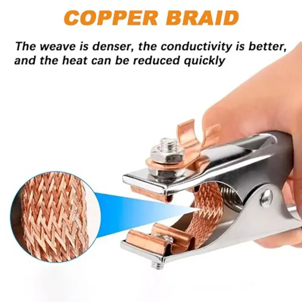 

Durable 500 A Welder Electrode Holder Professional Copper Ground Cable Clip Welder Accessories Black Manual Welder Welding