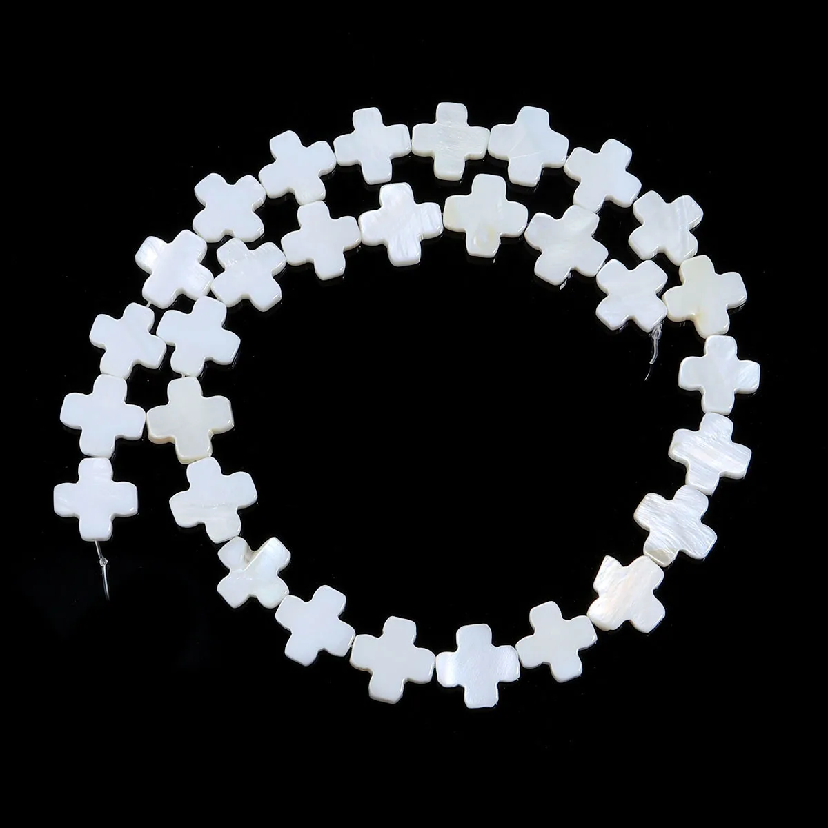 Natural White Cross Shell Beads for DIY Jewellery