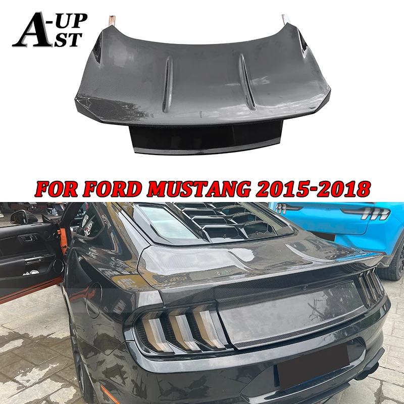 For Ford Mustang 2.3T Carbon fiber trunk lid  tailgate Rear Deck encloses the upper lid behind the  body kit